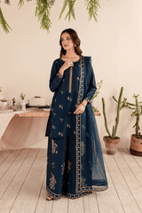 Sharara 3Pc - Embroidered Lawn Dress