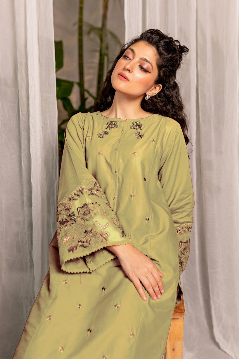 Afeefa Gold 2Pc Winter Dress Flat 60% OFF