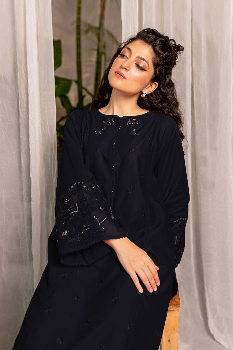 Black Afeefa 2Pc Flat 60% OFF