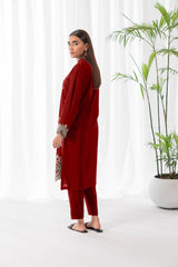 Deep Sea Maroon 2Pc winter Embroidered 50% Off