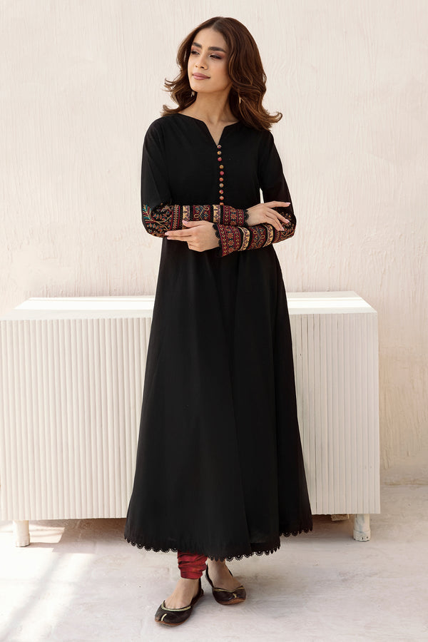 Jazmin Embroidered frock black 