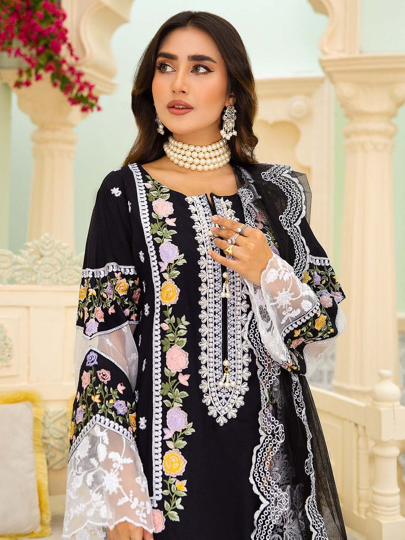 Awira Embroidered 03 Pc Cotton Dress