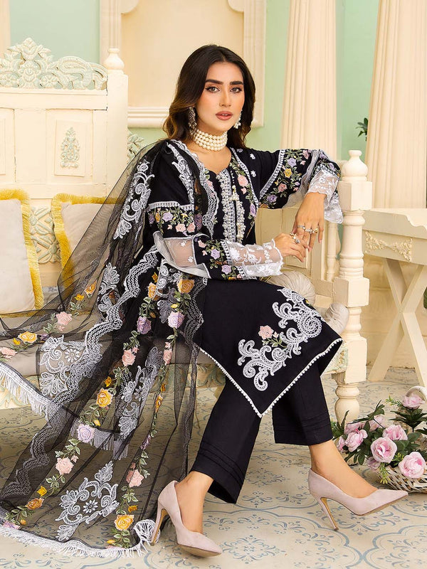 Awira Embroidered 03 Pc Cotton Dress