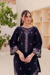 blue embroidered dresses for women