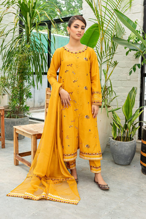 Best Selling Marina(Dhanak) 3Pc Embroidered