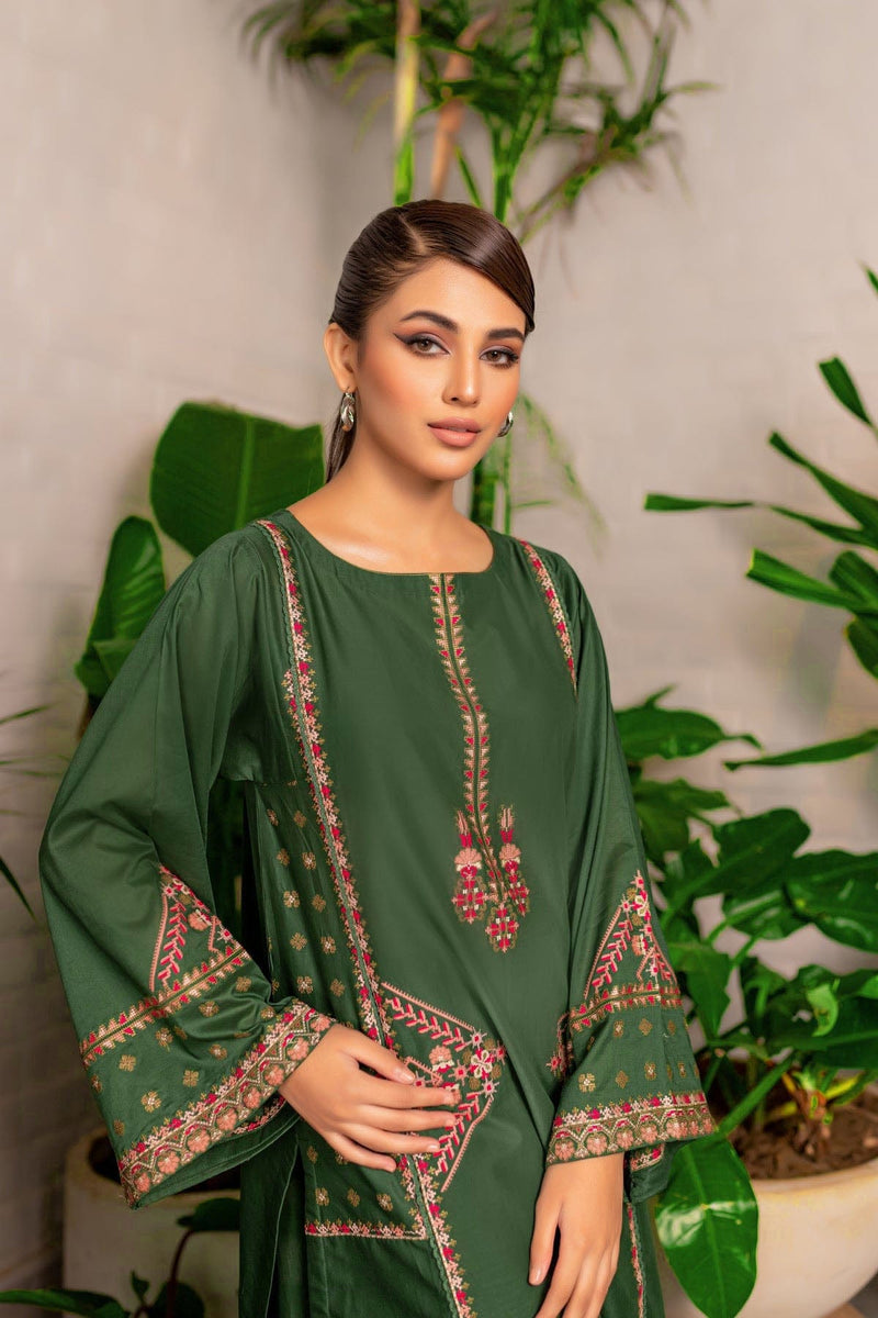 Best Selling Mid Season- Seaweed - Embroidered Suit