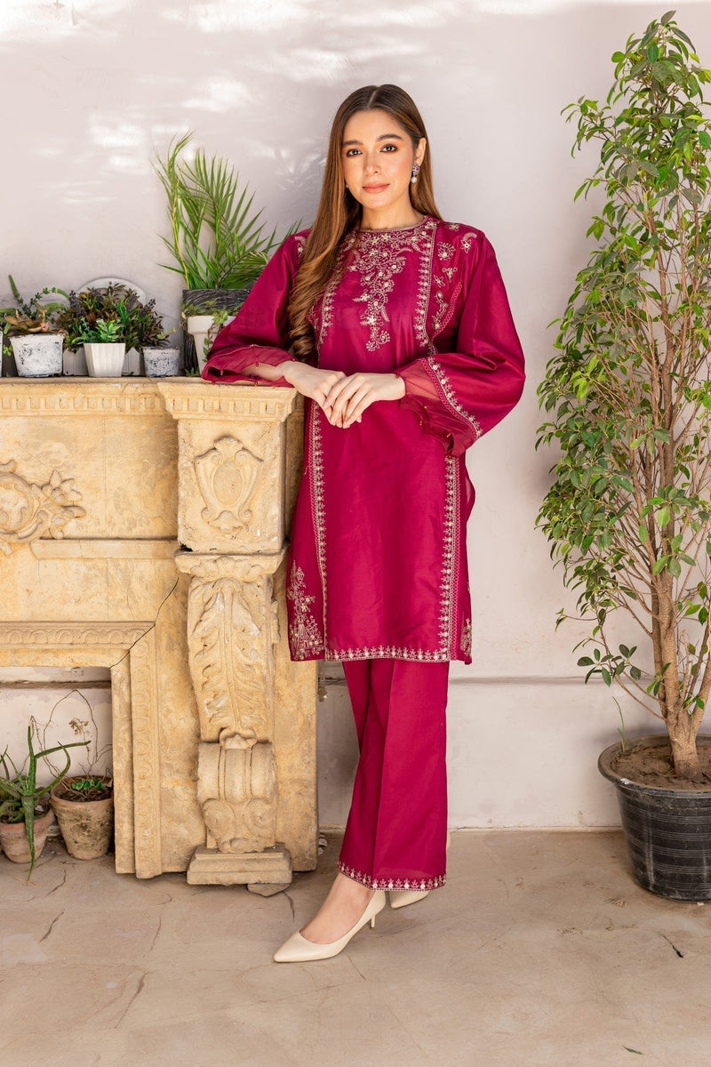 Best Selling Pink Salt - Embroidered Suit