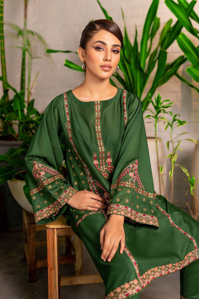 Best Selling Mid Season- Seaweed - Embroidered Suit